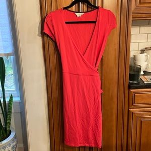 Boden Jersey Wrap Dress Coral
